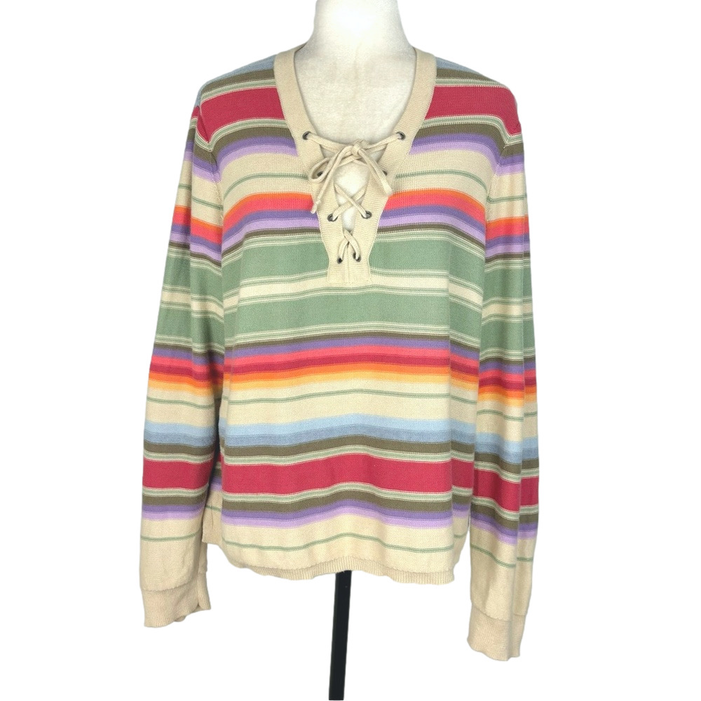 Chaps multicolour striped pullover